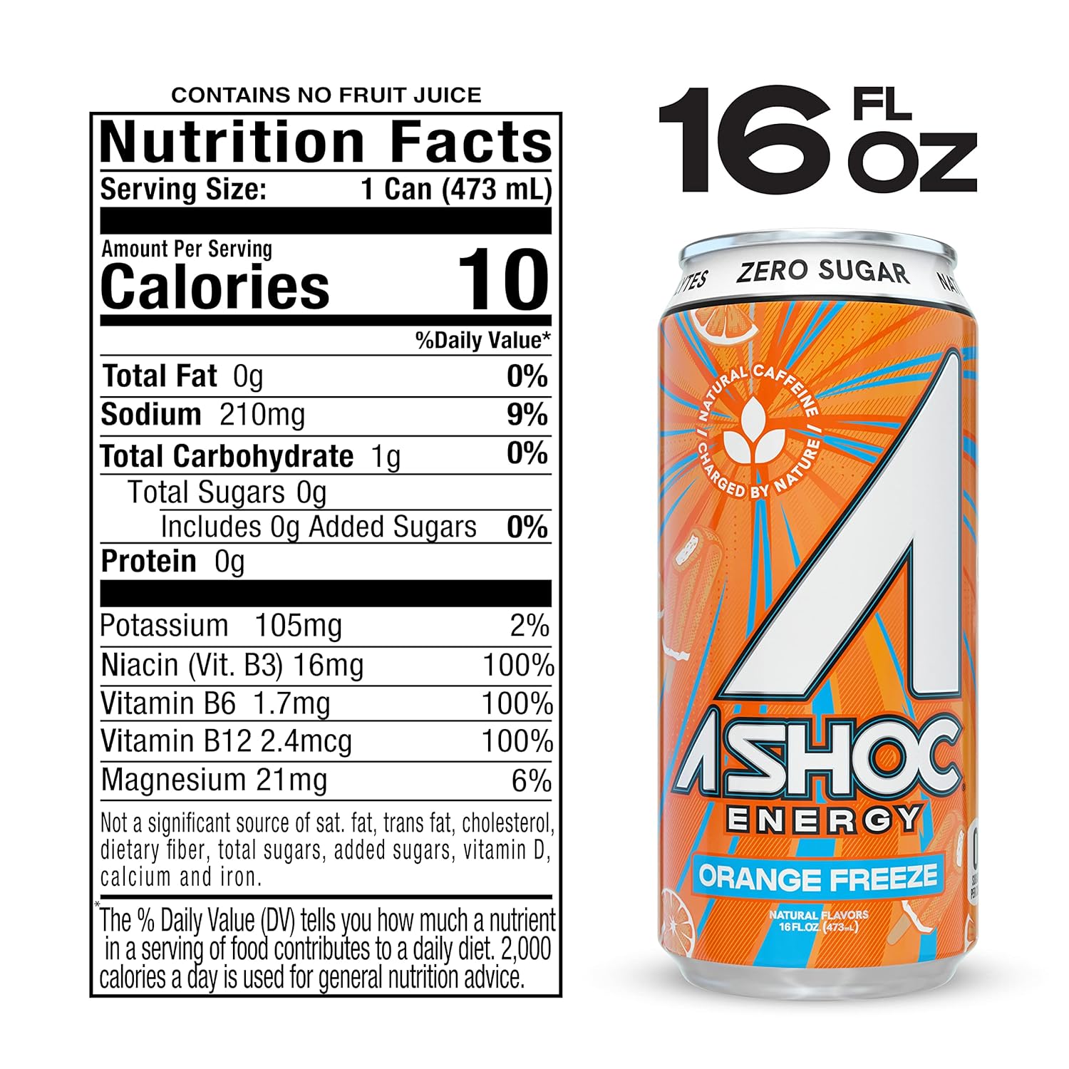 A SHOC Performance Energy Drink, Blue Raspberry, 16 Ounce Can, Natural Energy Blend, BCAAs, Ocean Mineral Electrolytes, and No Chemical Preservatives, 12-pack - Image 5